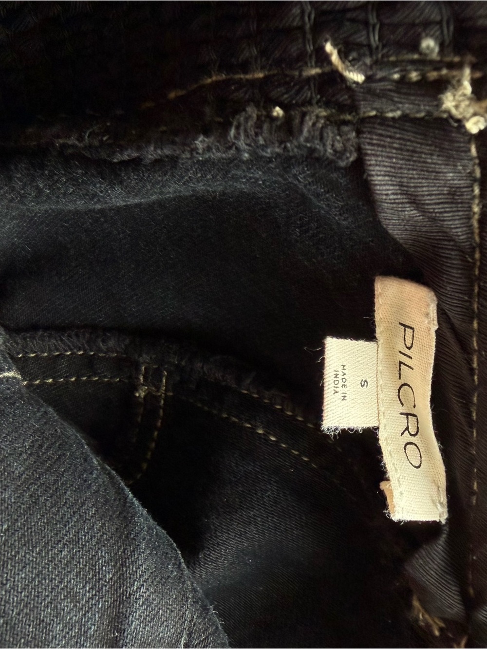 Pilcro Black Denim Halter Mini Dress NWOT - Picture 3 of 3